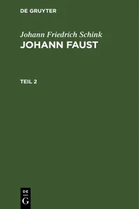 Johann Friedrich Schink: Johann Faust. Teil 2_cover