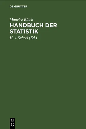 Handbuch der Statistik