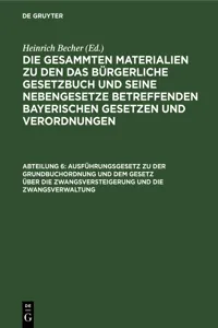 Ausführungsgesetz zu der Grundbuchordnung und dem Gesetz über die Zwangsversteigerung und die Zwangsverwaltung_cover