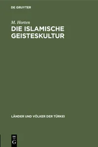 Die islamische Geisteskultur_cover