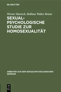 Sexualpsychologische Studie zur Homosexualität_cover