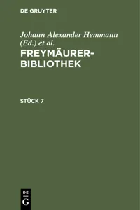 Freymäurer-Bibliothek. Stück 7_cover