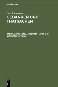 Gedanken über Natur und Naturerkenntniß_cover