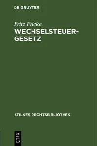 Wechselsteuergesetz_cover