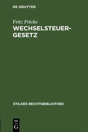 Wechselsteuergesetz