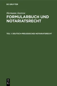 Deutsch-Preußisches Notariatsrecht_cover