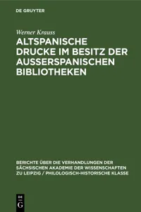 Altspanische Drucke im Besitz der ausserspanischen Bibliotheken_cover