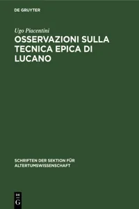 Osservazioni sulla tecnica epica di Lucano_cover