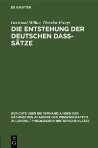 Die Entstehung der deutschen daß-Sätze_cover