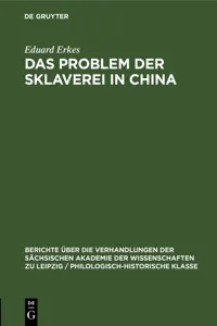 Das Problem der Sklaverei in China_cover