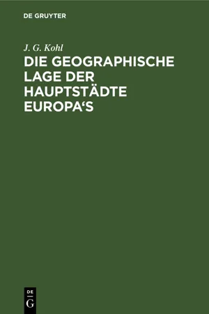 Die Geographische Lage der Hauptstädte Europa's