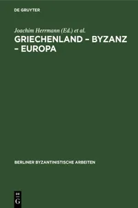 Griechenland – Byzanz – Europa_cover