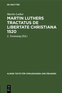 Martin Luthers Tractatus de Libertate Christiana 1520_cover