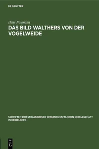 Das Bild Walthers von der Vogelweide_cover