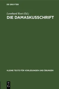 Die Damaskusschrift_cover