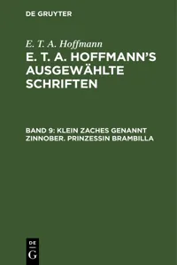 Klein Zaches genannt Zinnober. Prinzessin Brambilla_cover