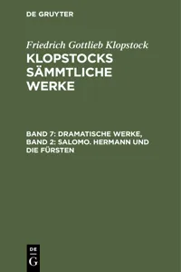 Dramatische Werke, Band 2: Salomo. Hermann und die Fürsten_cover