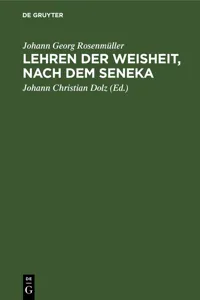 Lehren der Weisheit, nach dem Seneka_cover