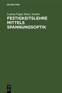 Festigkeitslehre mittels Spannungsoptik_cover