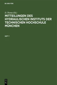 Mitteilungen des Hydraulischen Instituts der Technischen Hochschule München_cover