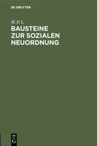 Bausteine zur sozialen Neuordnung_cover