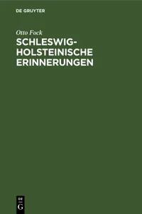 Schleswig-Holsteinische Erinnerungen_cover