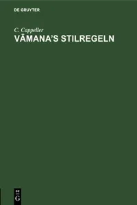 Vāmana's Stilregeln_cover