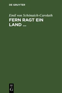 Fern ragt ein Land ..._cover