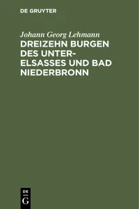 Dreizehn Burgen des Unter-Elsasses und Bad Niederbronn_cover