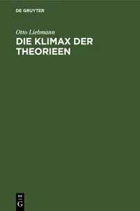 Die Klimax der Theorieen_cover