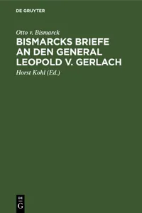 Bismarcks Briefe an den General Leopold v. Gerlach_cover