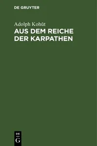 Aus dem Reiche der Karpathen_cover