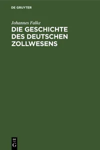 Die Geschichte des deutschen Zollwesens_cover