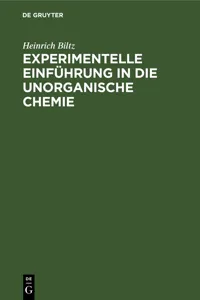Experimentelle Einführung in die unorganische Chemie_cover
