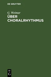 Über Choralrhythmus_cover