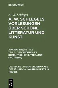 Geschichte der Romantischen Litteratur_cover