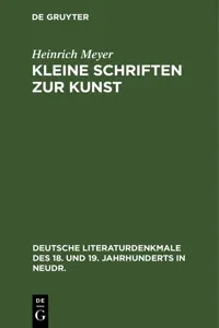 Kleine Schriften zur Kunst_cover