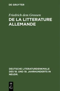 De la litterature allemande_cover