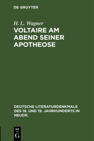 Voltaire am Abend seiner Apotheose