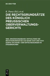 Enthaltend die Rechtsgrundsätze aus Band XXIII und XXIV sowie aus Band I der Entscheidungen in Steuersachen_cover