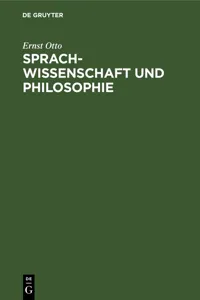 Sprachwissenschaft und Philosophie_cover