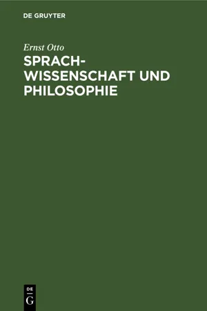 Sprachwissenschaft und Philosophie