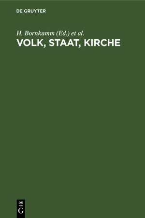 Volk, Staat, Kirche