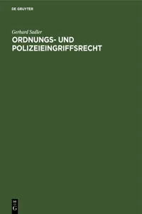 Ordnungs- und Polizeieingriffsrecht_cover