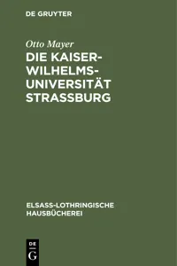 Die Kaiser-Wilhelms-Universität Straßburg_cover