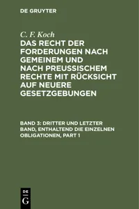 Dritter und letzter Band, enthaltend die einzelnen Obligationen_cover