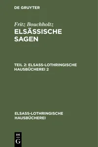 Fritz Bouchholtz: Elsässische Sagen. Teil 2_cover