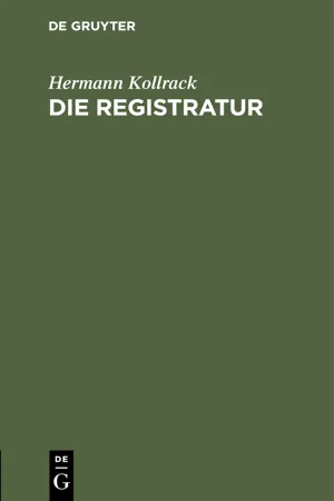 Die Registratur