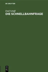 Die Schnellbahnfrage_cover