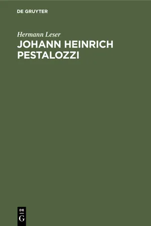 Johann Heinrich Pestalozzi